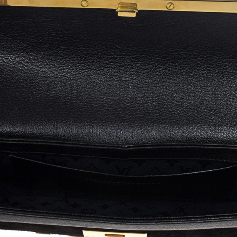 Louis Vuitton Limited Edition Black Suede Avant-Garde Pochette Clutch Bag 2