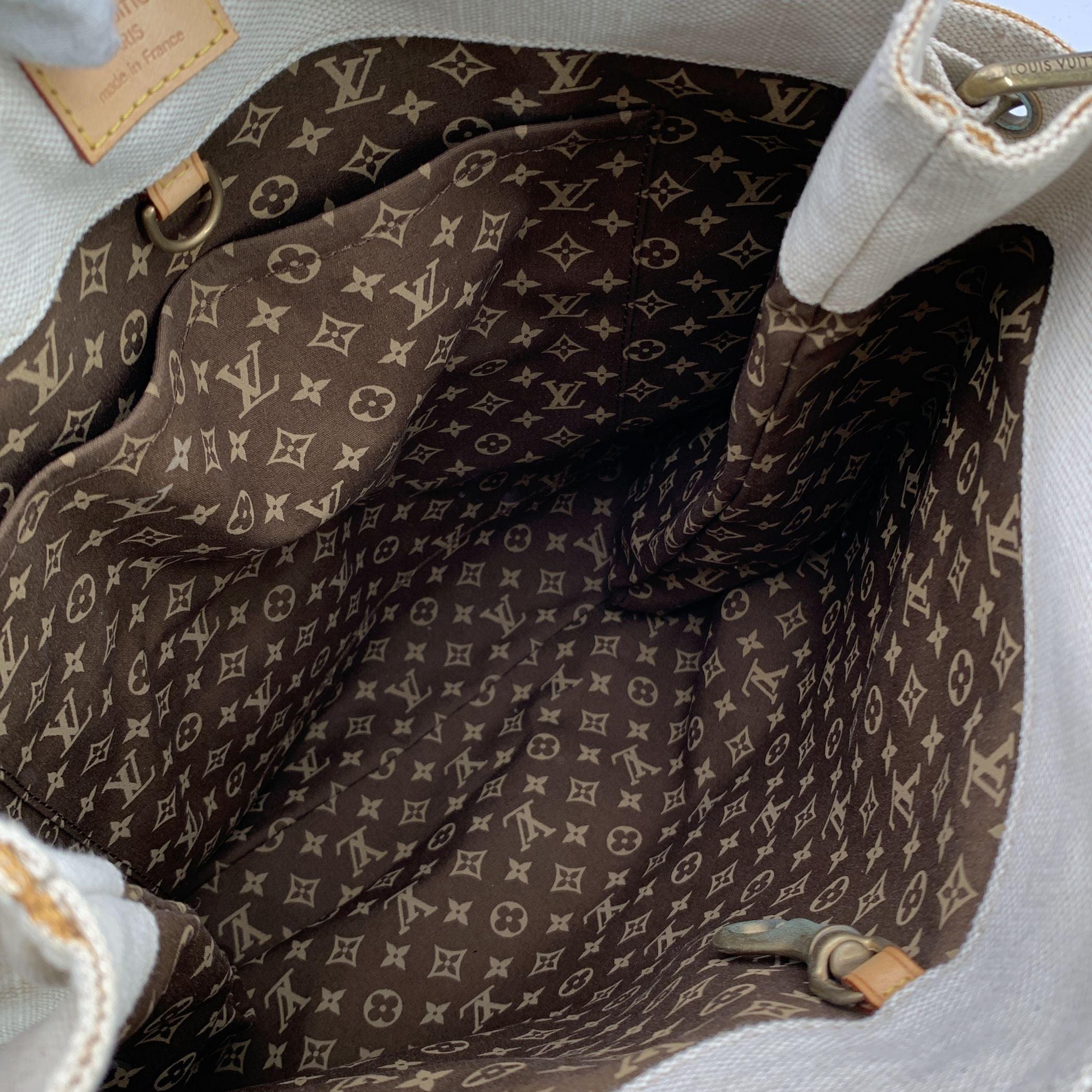 Louis Vuitton Limited Edition Blue Canvas Globe MM Shopping Bag 1