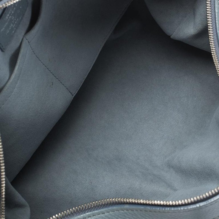 Louis Vuitton Limited Edition Blue Monogram Denim Speedy Round Bag - F –  LuxeDH