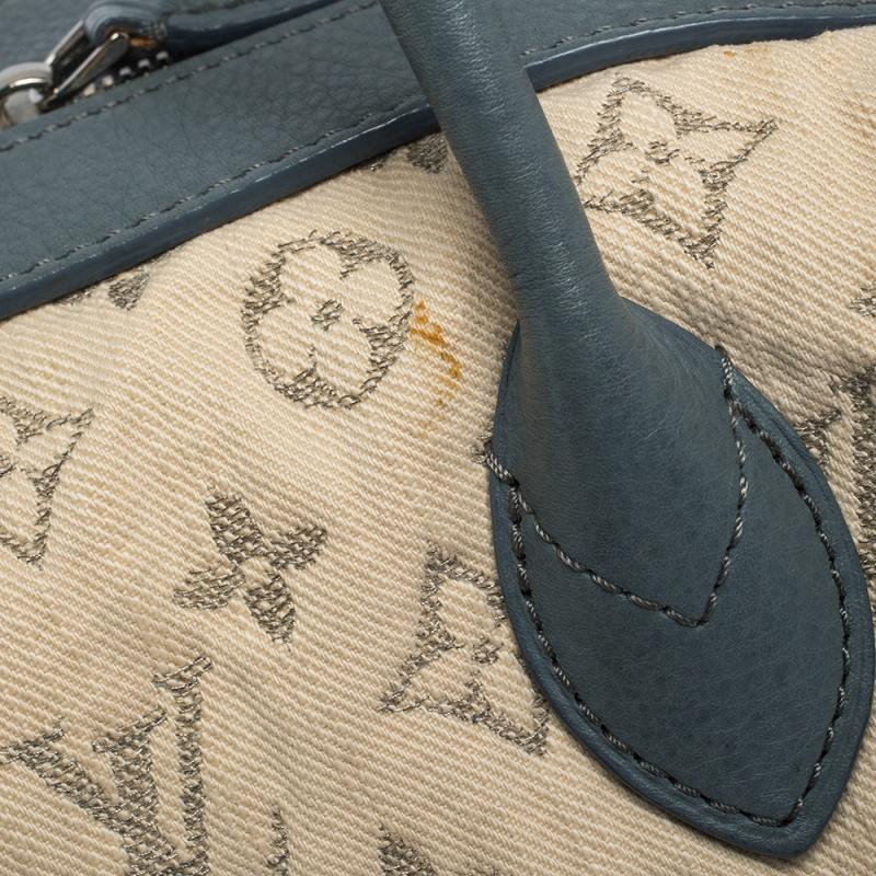 Women's Louis Vuitton Limited Edition Blue Monogram Denim Speedy Round Bag