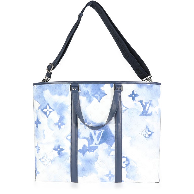 Louis Vuitton Limited Edition Blue Watercolor Monogram Coated Canvas New  Tote GM For Sale at 1stDibs