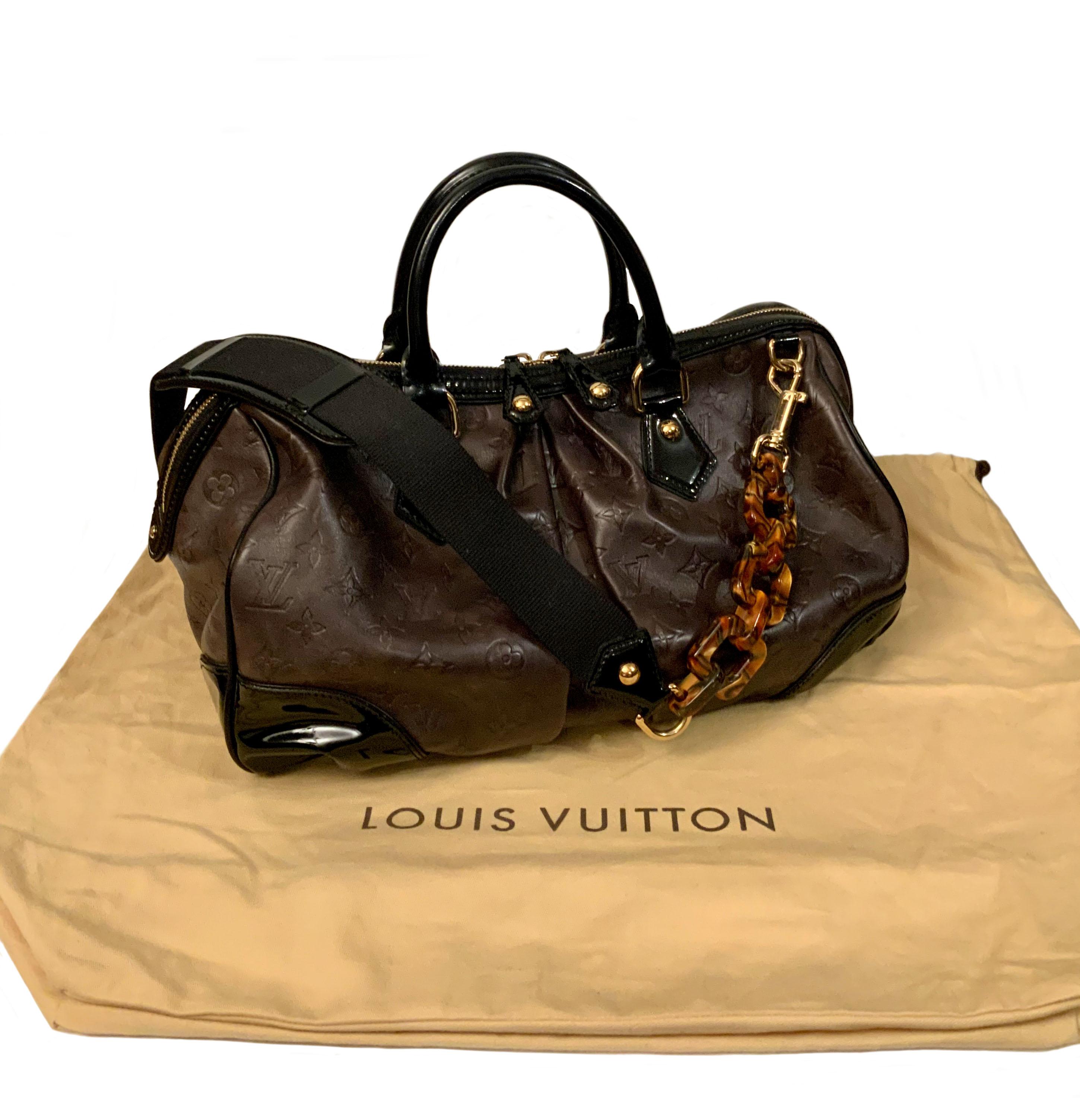 Nero Louis Vuitton Edizione Limitata Borsa Stephen in pelle di vitello marrone goffrata Monogram