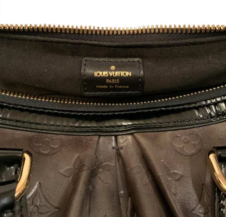 Louis Vuitton Limited Edition Brown Embossed Calfskin Monogram Stephen Bag In Good Condition For Sale In Geneva, CH