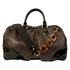 Louis Vuitton Limited Edition Brown Embossed Calfskin Monogram Stephen Bag