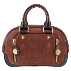 Louis Vuitton Limited Edition Brun Wildleder Havane gestempelte Gepäcktasche PM 1123lv29