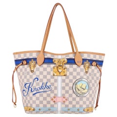 Louis Vuitton Limited Edition Damier Azur Summer Trunks Knokke Neverfull MM Bag