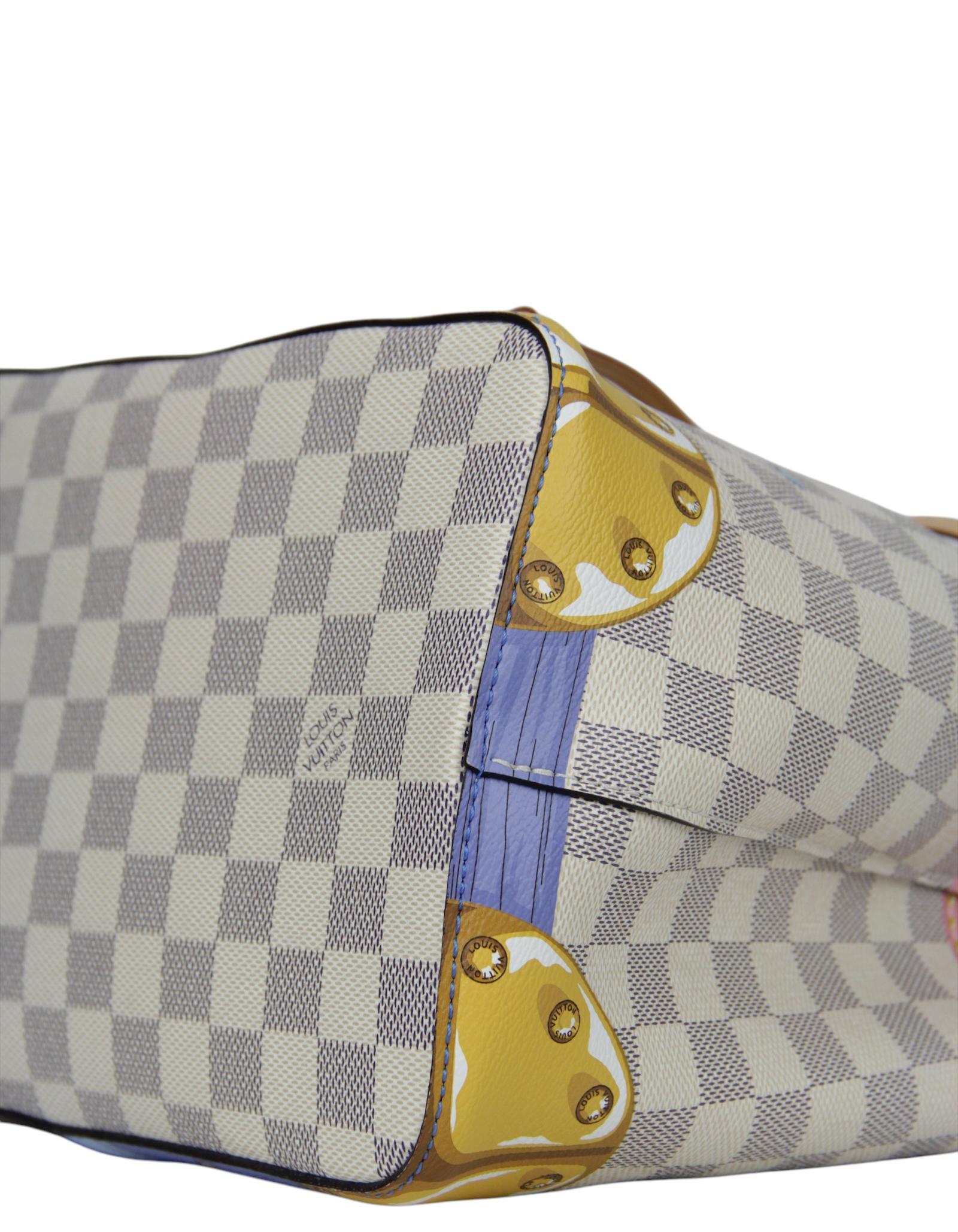 Women's Louis Vuitton Limited Edition Damier Azur Summer Trunks Neonoe Bucket Bag