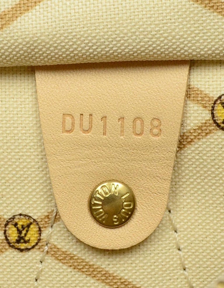 Louis Vuitton Limited Rare Damier Azur Summer Trunks Speedy Bandouliere 30  8LK1127