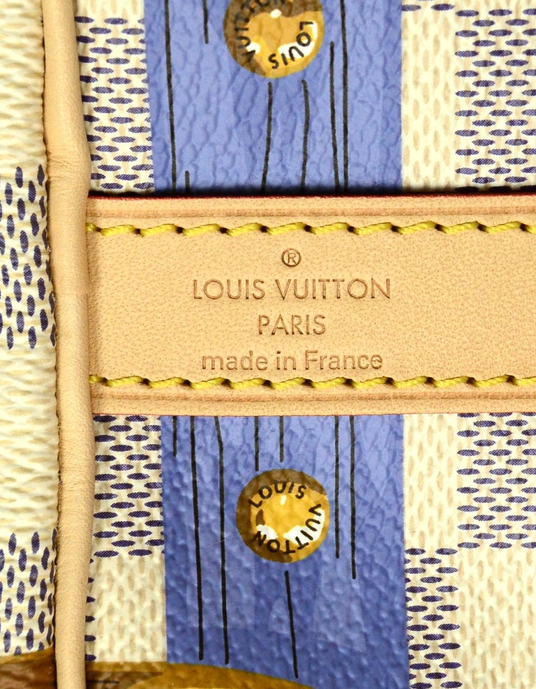 Louis Vuitton Limited Edition Damier Azur Summer Trunks Speedy 30 ...