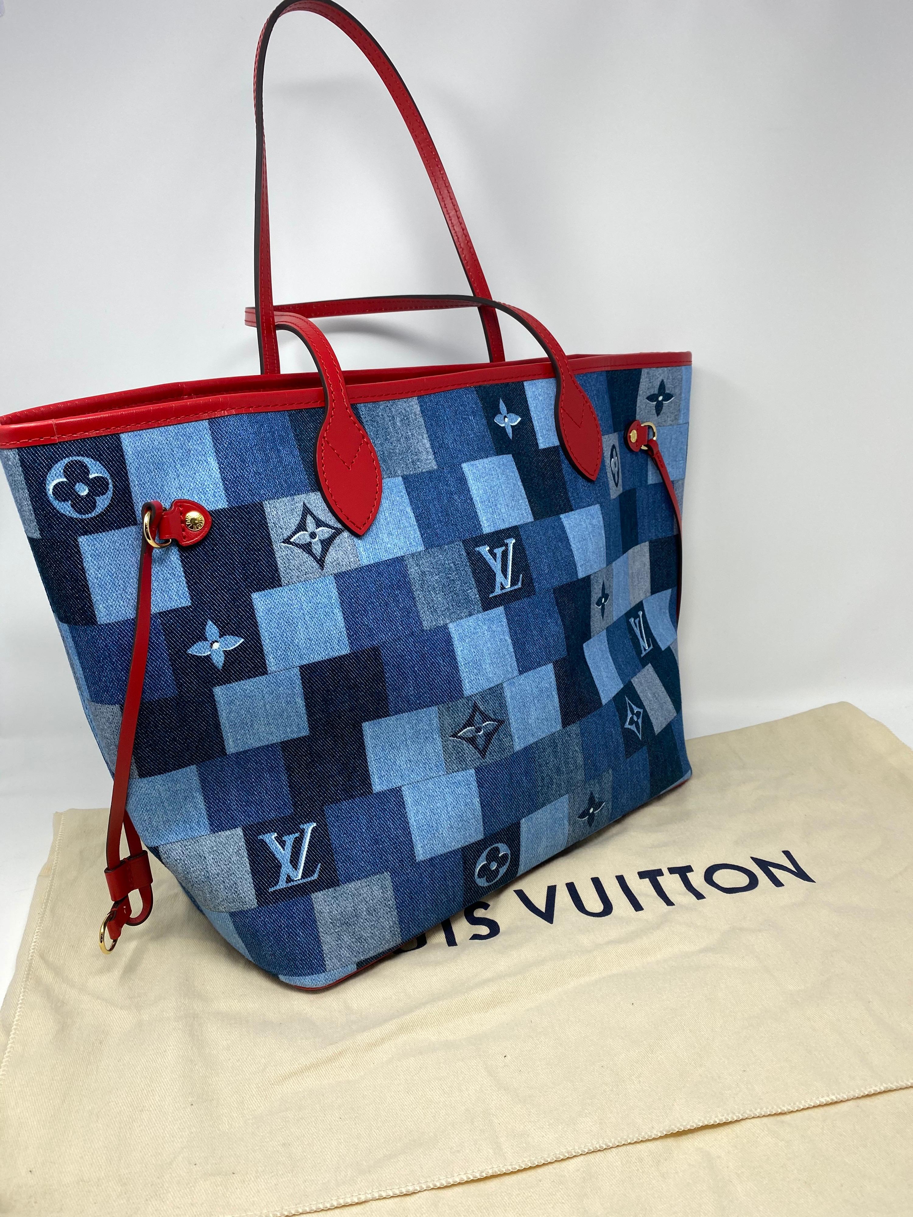 Louis Vuitton Limited Edition Denim Neverfull MM 6