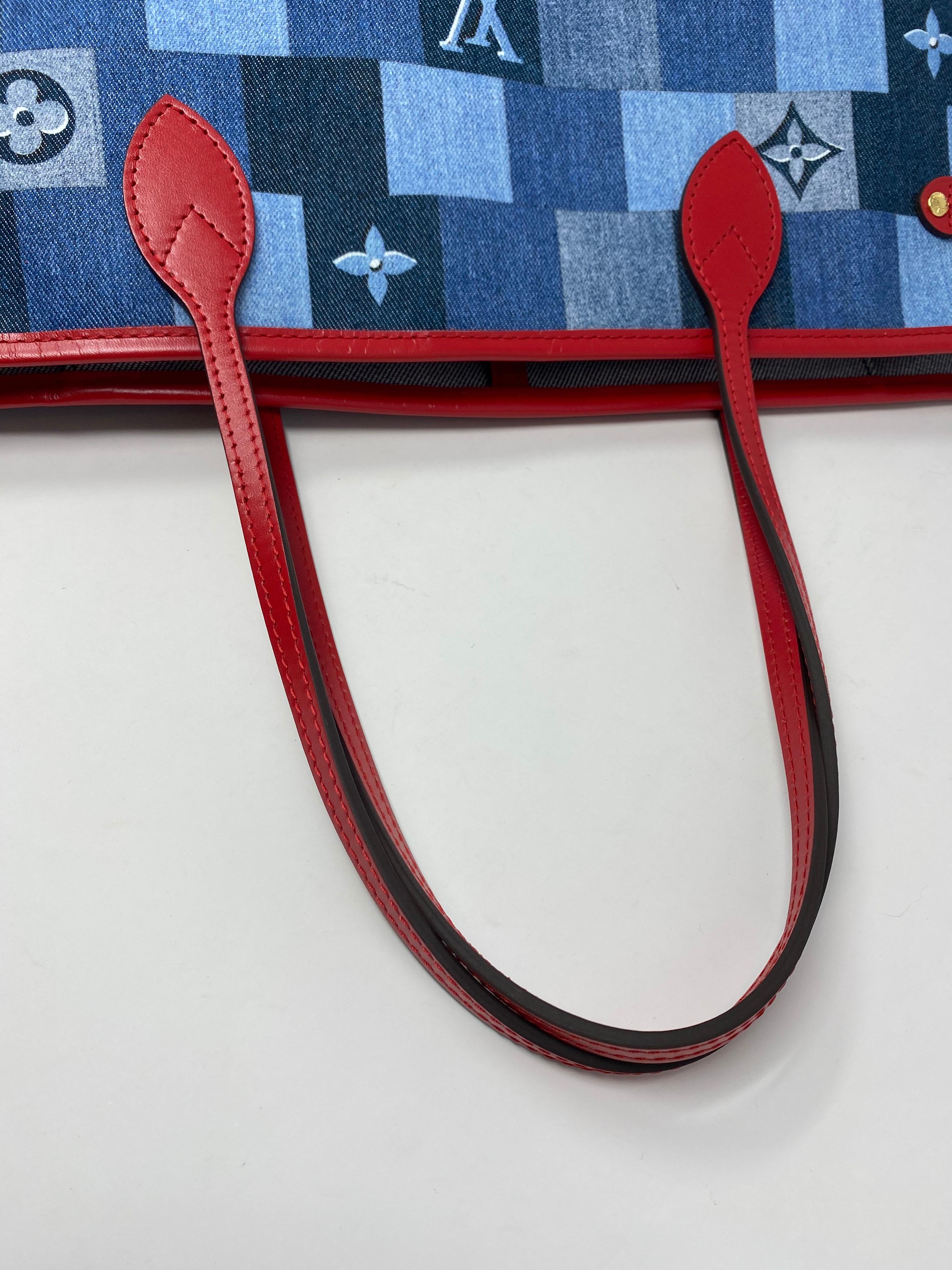 Louis Vuitton Limited Edition Denim Patchwork Neverfull MM. Brand new and never used. 