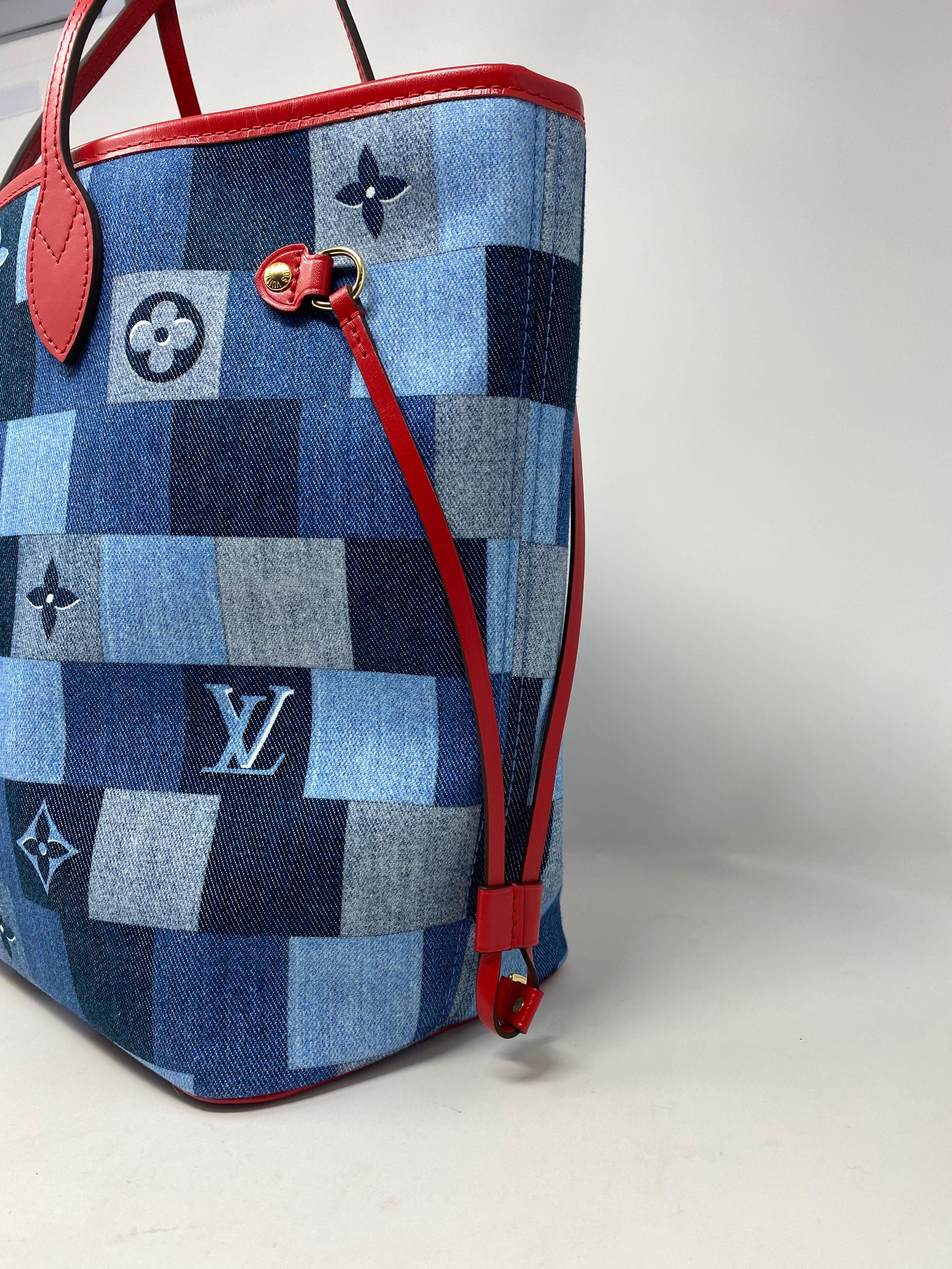 Women's or Men's Louis Vuitton Limited Edition Denim Neverfull MM