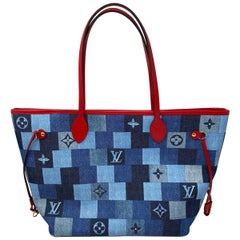 Used Louis Vuitton Limited Edition Denim Neverfull MM