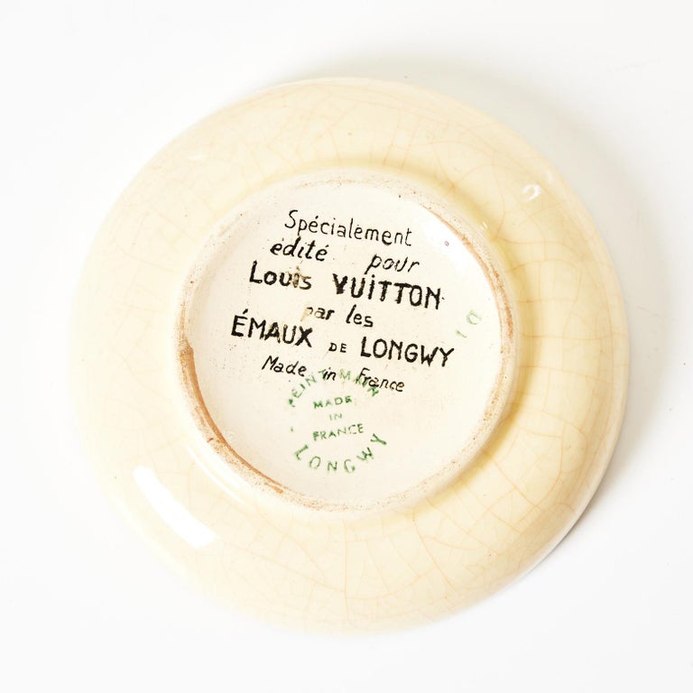 Rare Vintage LOUIS VUITTON French Longwy Bowl Cache Designer 