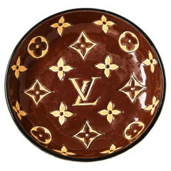Louis Vuitton Vintage Ashtray Monogram Longwy Bowl Display Jewelry