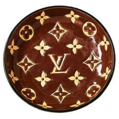 Ultra RARE Vintage LOUIS VUITTON Longwy Bowl Display Ashtray Jewelry Dish LV