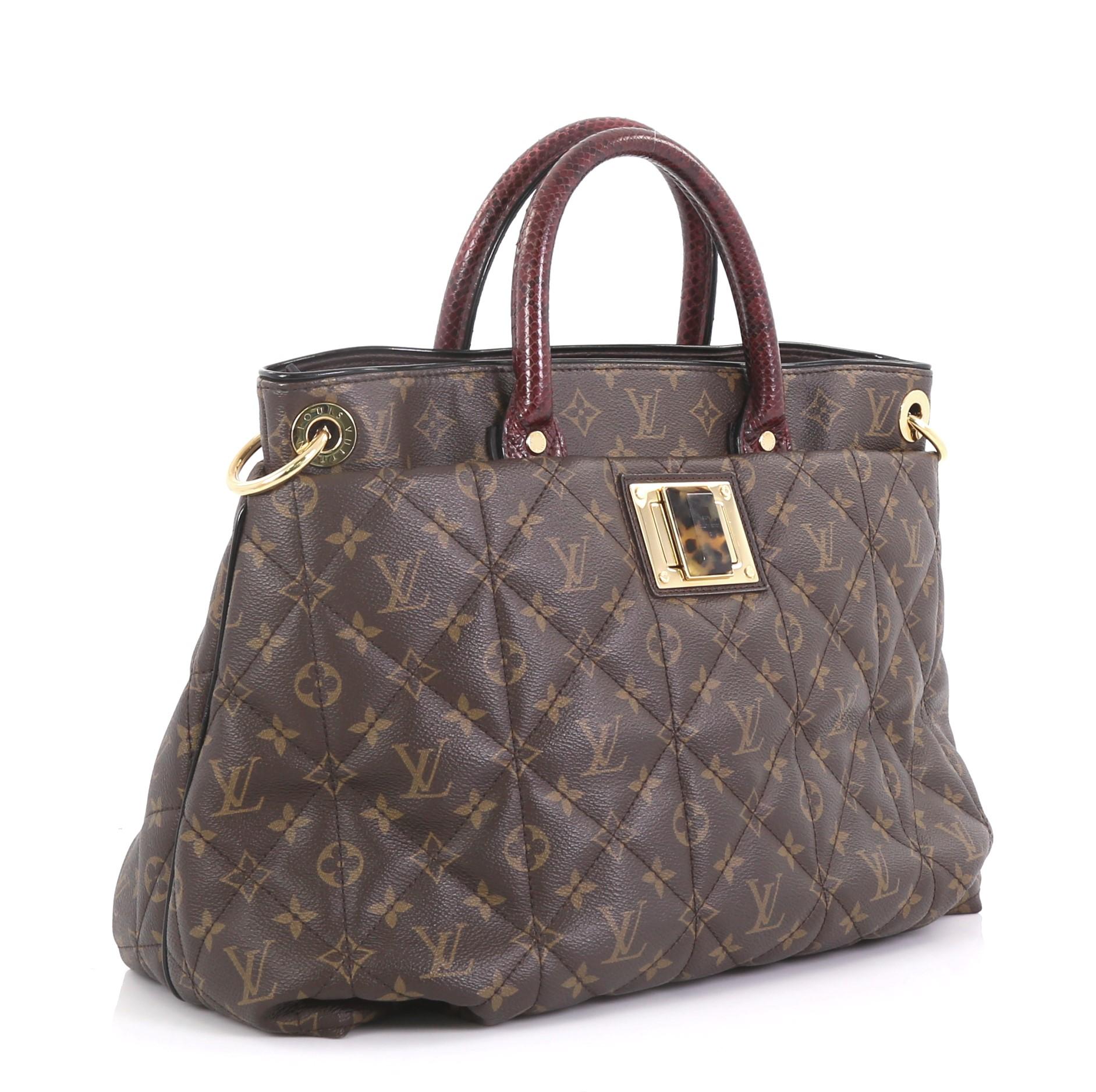 Gray Louis Vuitton Limited Edition Exotique Handbag Monogram Etoile GM