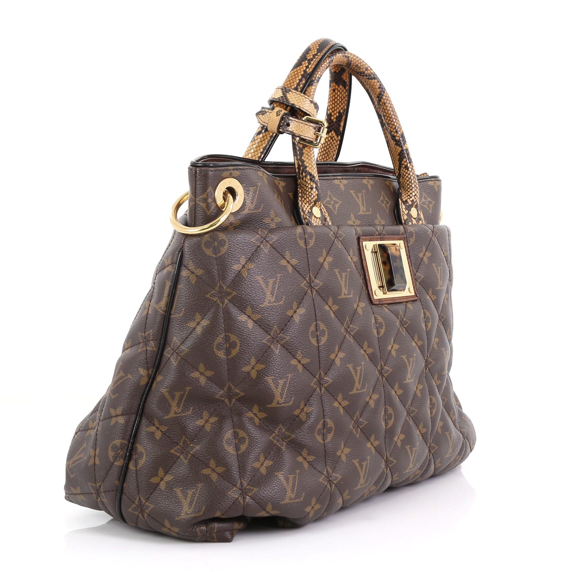 Black Louis Vuitton Limited Edition Exotique Handbag Monogram Etoile GM