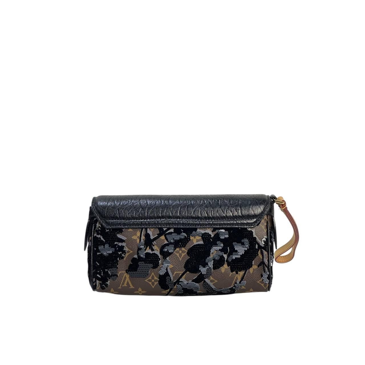 Black Louis Vuitton Limited Edition Fleur de Jais Clutch For Sale