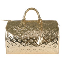 Louis Vuitton Limited Edition Gold Monogram Miroir Speedy 35