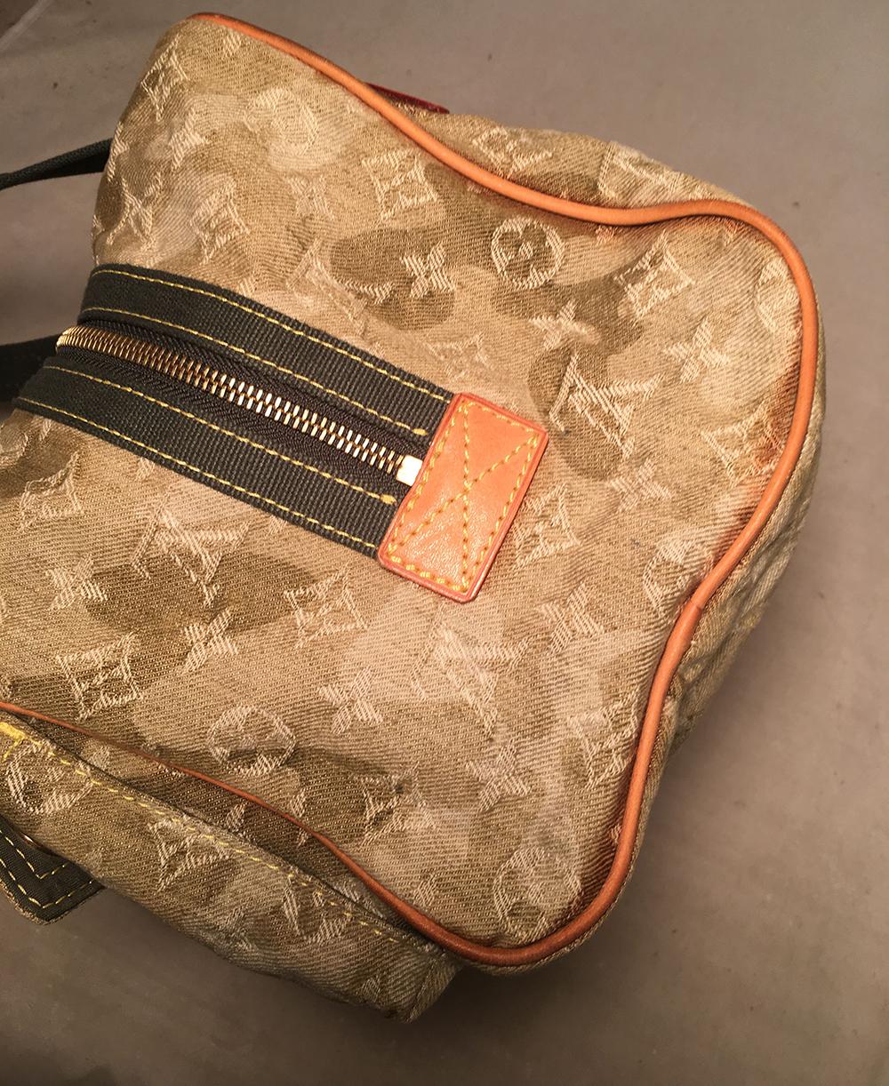 Louis Vuitton Limited Edition Green Monogramouflage Denim Jasmine Bag 5