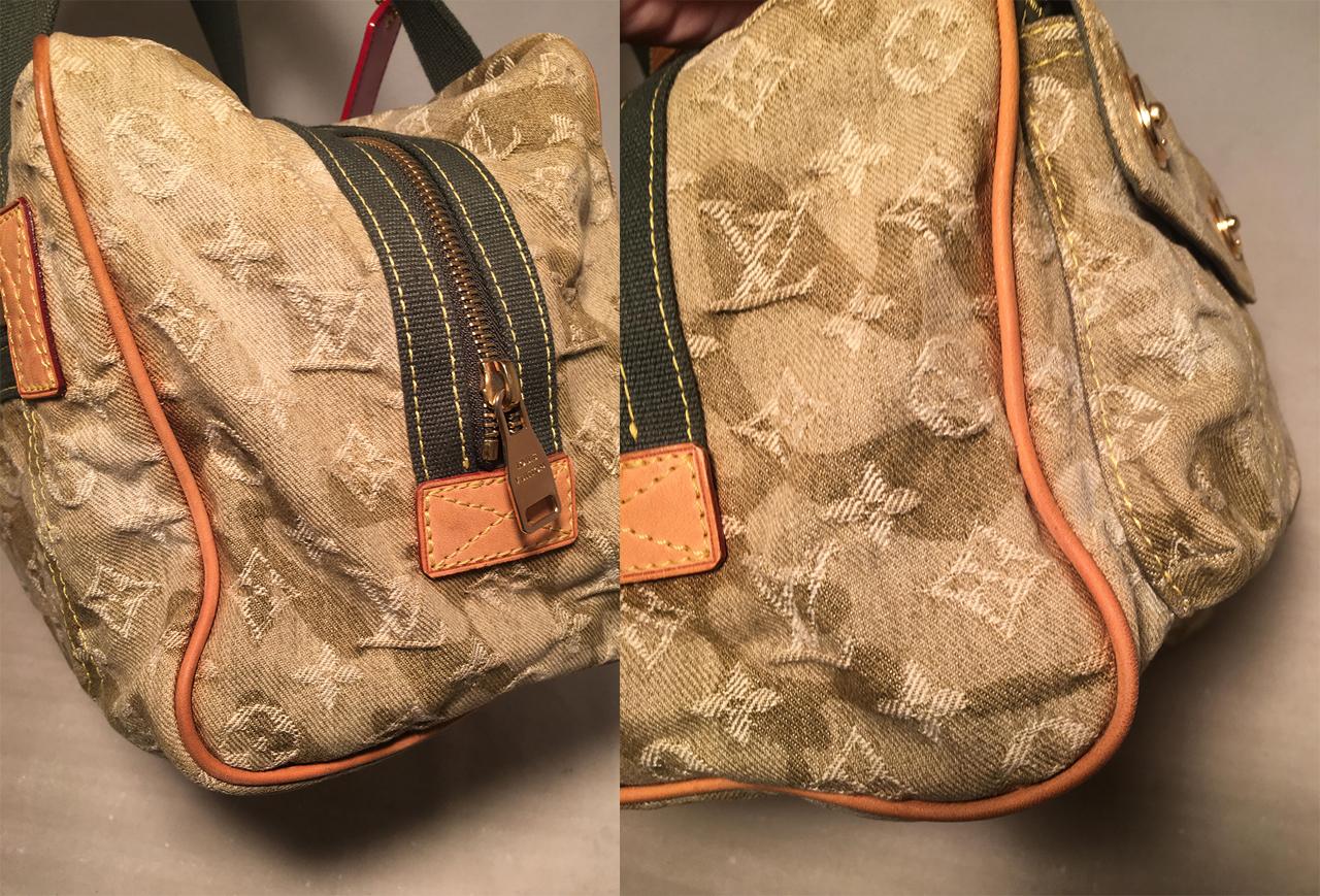 Louis Vuitton Limited Edition Green Monogramouflage Denim Jasmine Bag 6