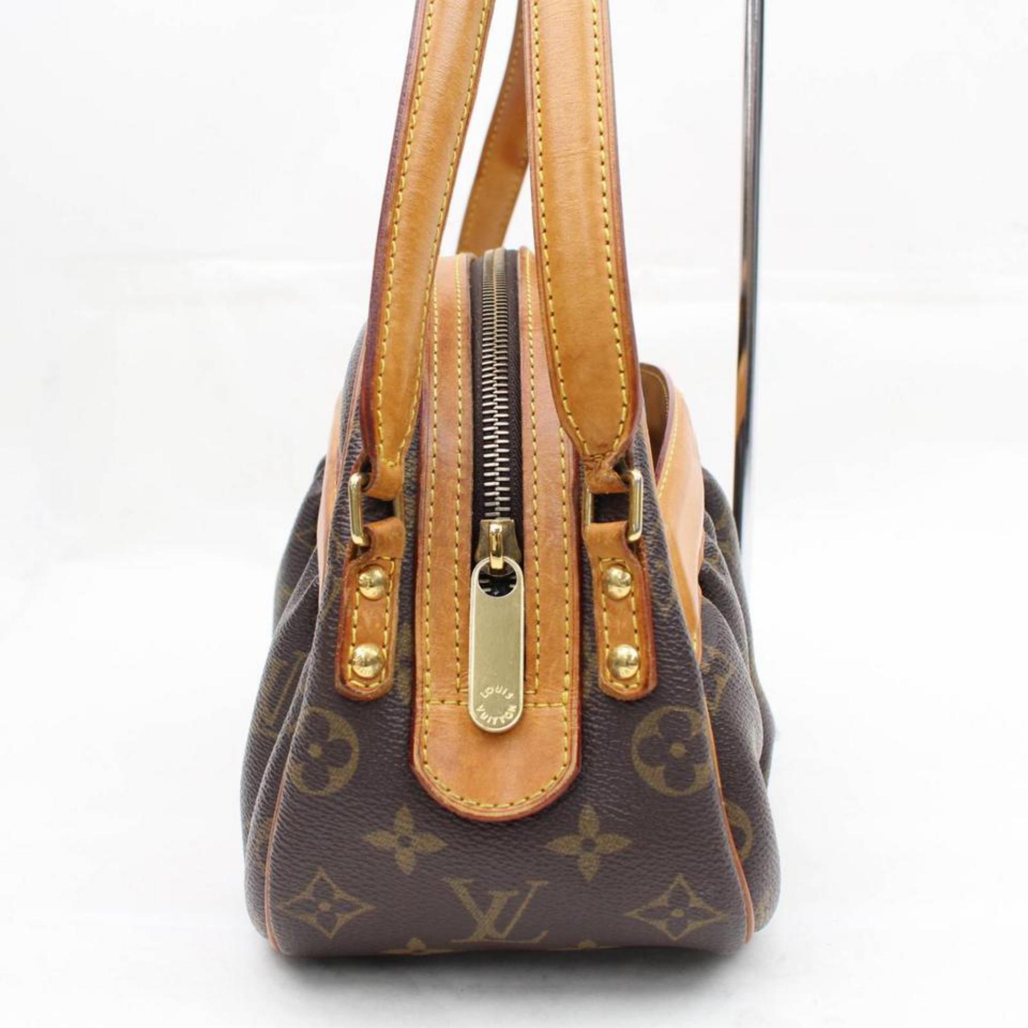 Louis Vuitton (Limited Edition) Klara 866543 Brown Coated Canvas Satchel For Sale 1