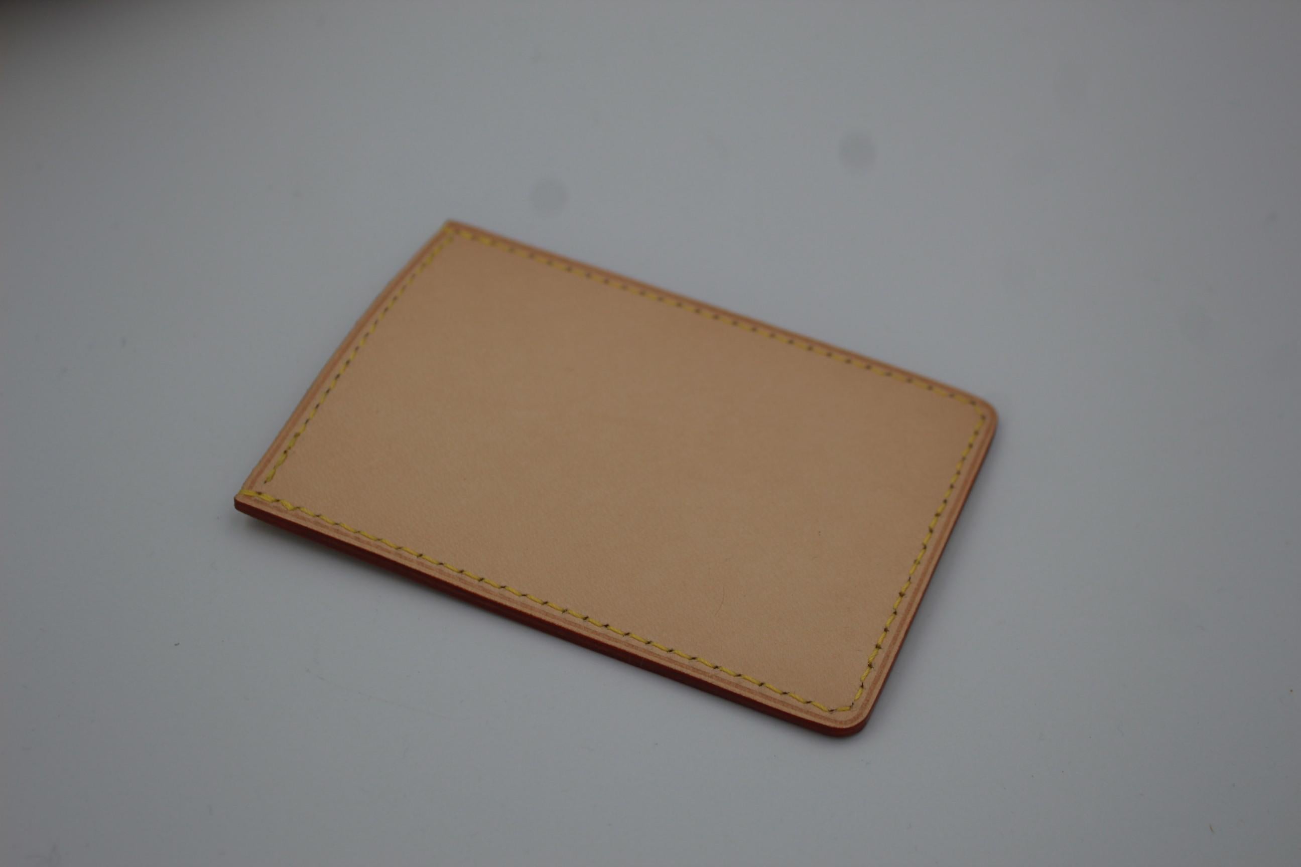 Beige Louis Vuitton Limited Edition Leather Cardholder For Sale