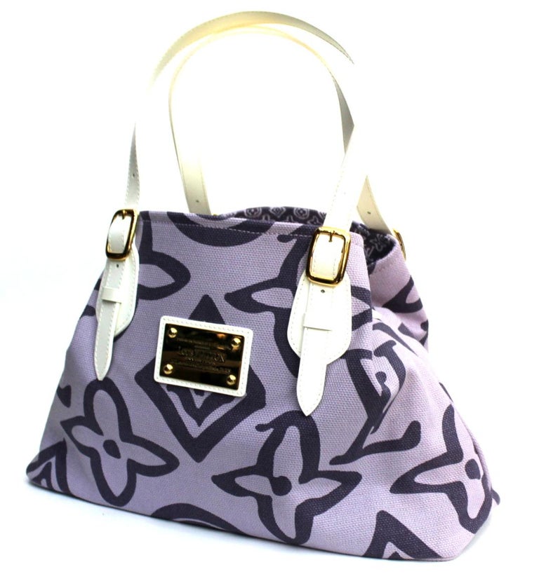 LOUIS VUITTON Limited Edition Lilac Tahitienne Cabas PM Bag For Sale at 1stdibs