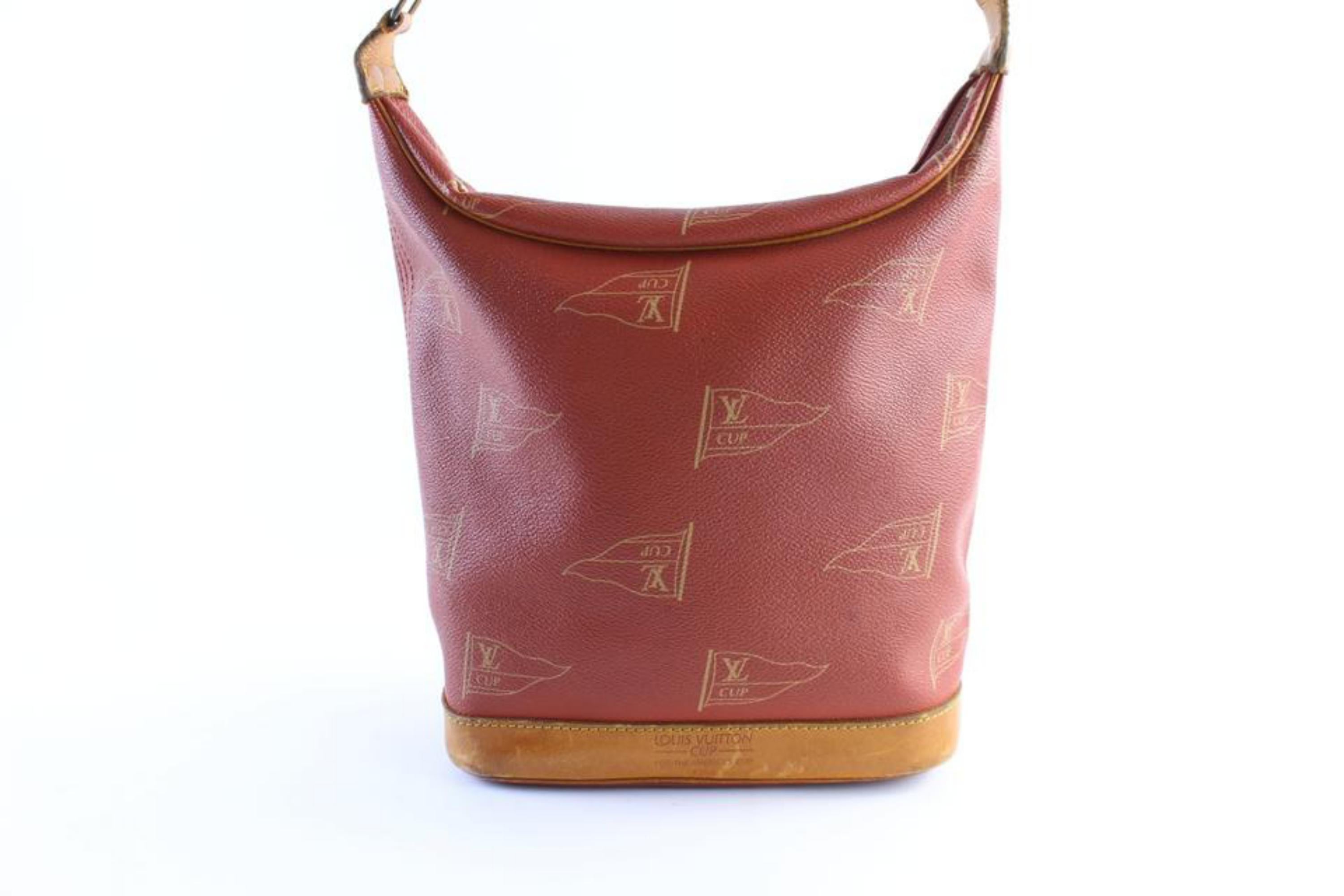 Louis Vuitton (Limited Edition) Lv Cup 22lr0426 Red Coated Canvas Cross Body Bag 6
