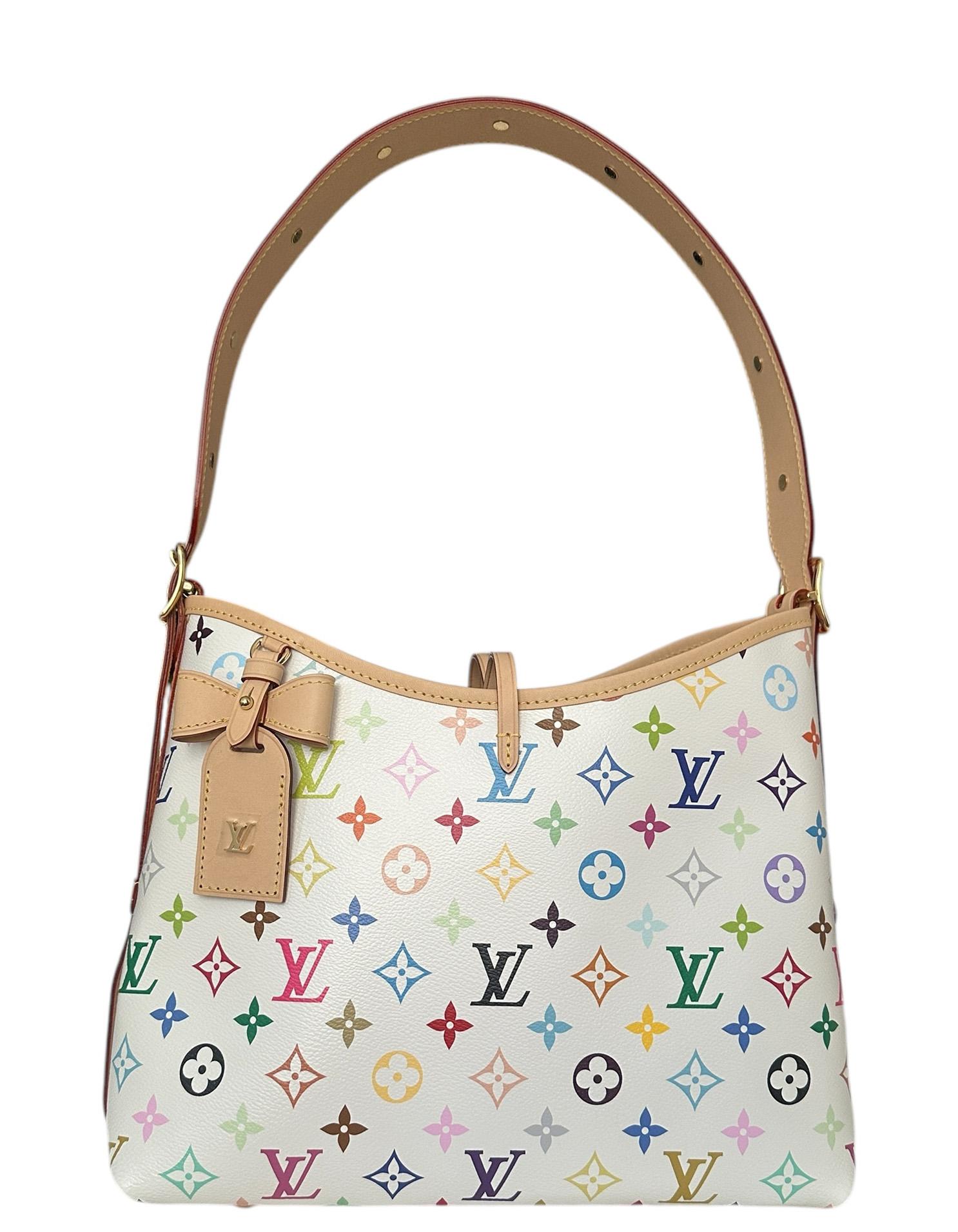 Beige Sac CarryAll PM Louis Vuitton édition limitée LV x TM Murakami multicolore