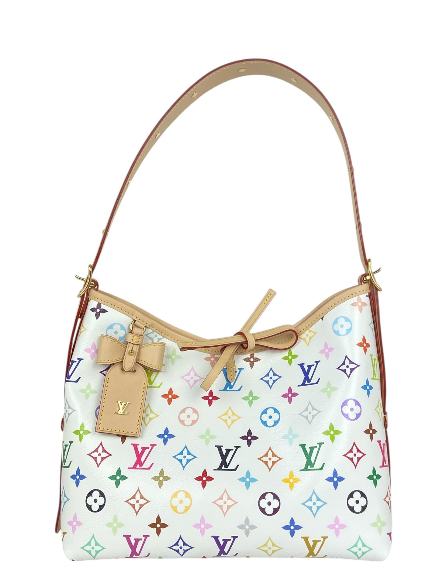 Louis Vuitton Limited Edition LV x TM Murakami Mehrfarbige CarryAll PM Tasche, limitierte Auflage (Beige) im Angebot