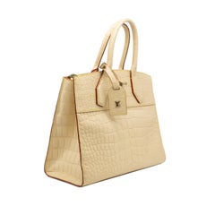 Louis Vuitton Limited Edition Matte Vanilla Alligator City Steamer MM Bag, 2015.