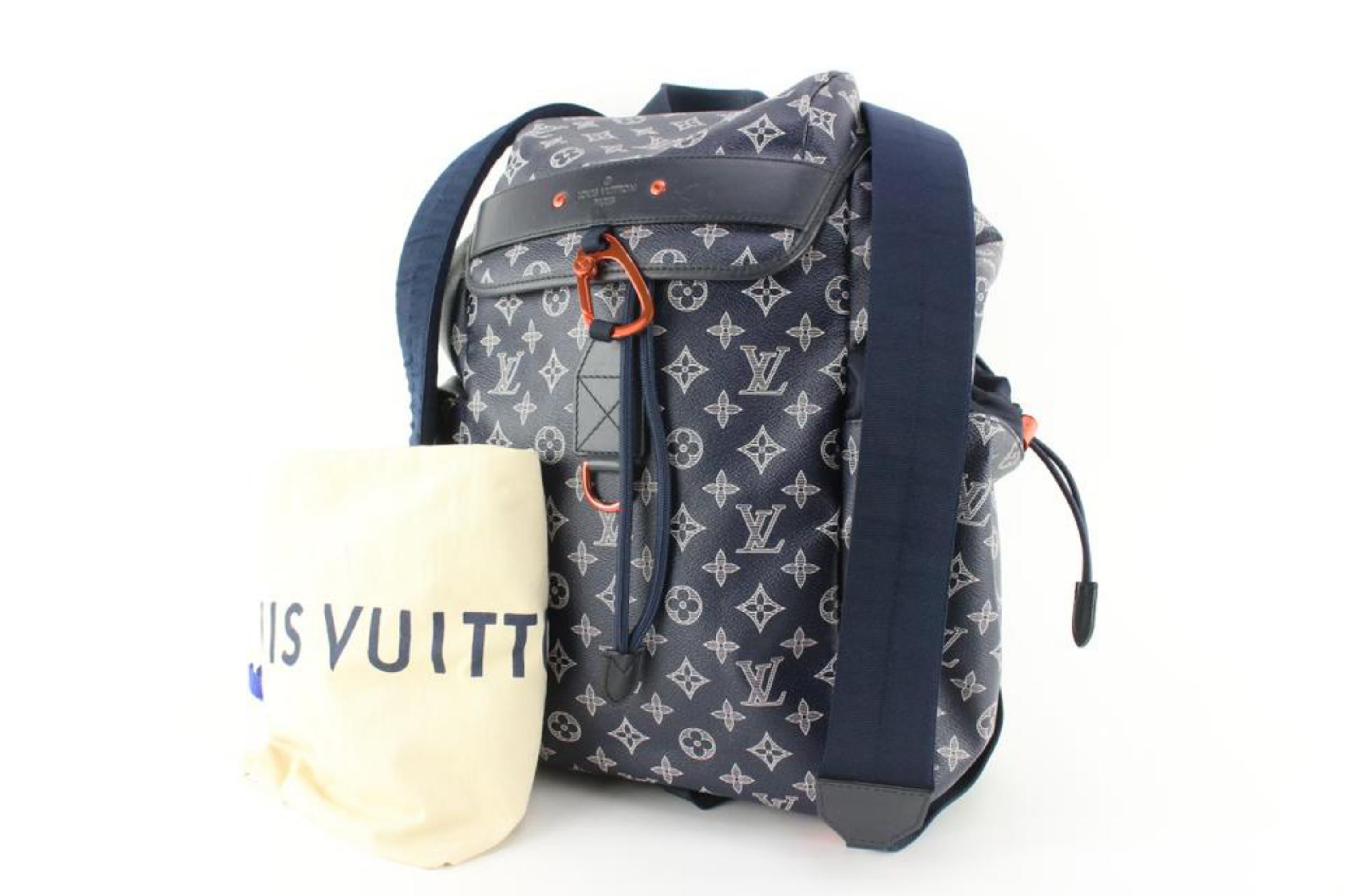 Louis Vuitton Limited Edition Monogram Blue Ink Discovery Backpack   99lu719s 5
