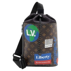 Louis Vuitton Limited Edition Monogram Canvas Logo Story Sling Bag