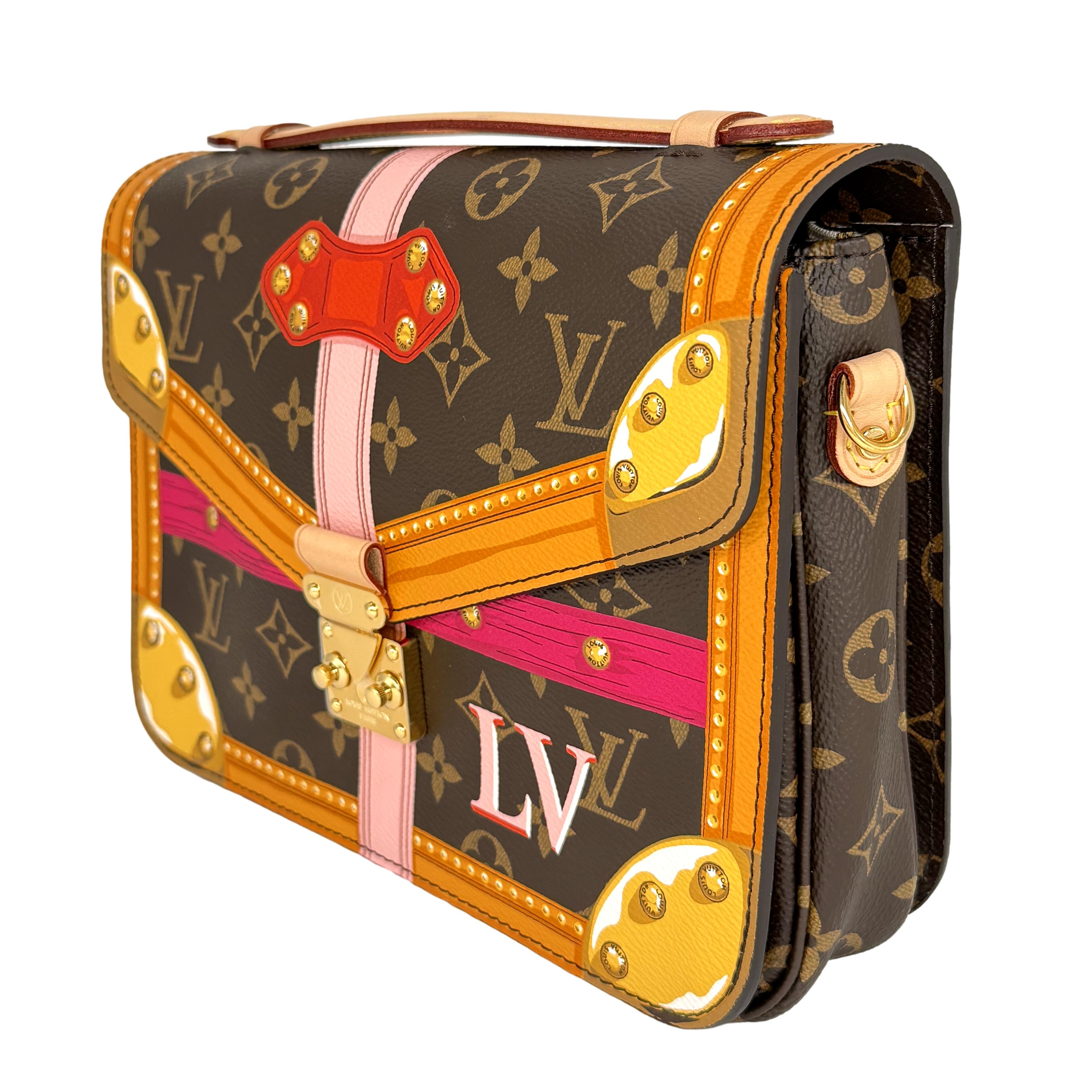Brown Louis Vuitton Limited Edition Monogram Canvas Summer Trunks Pochette Métis, 2018