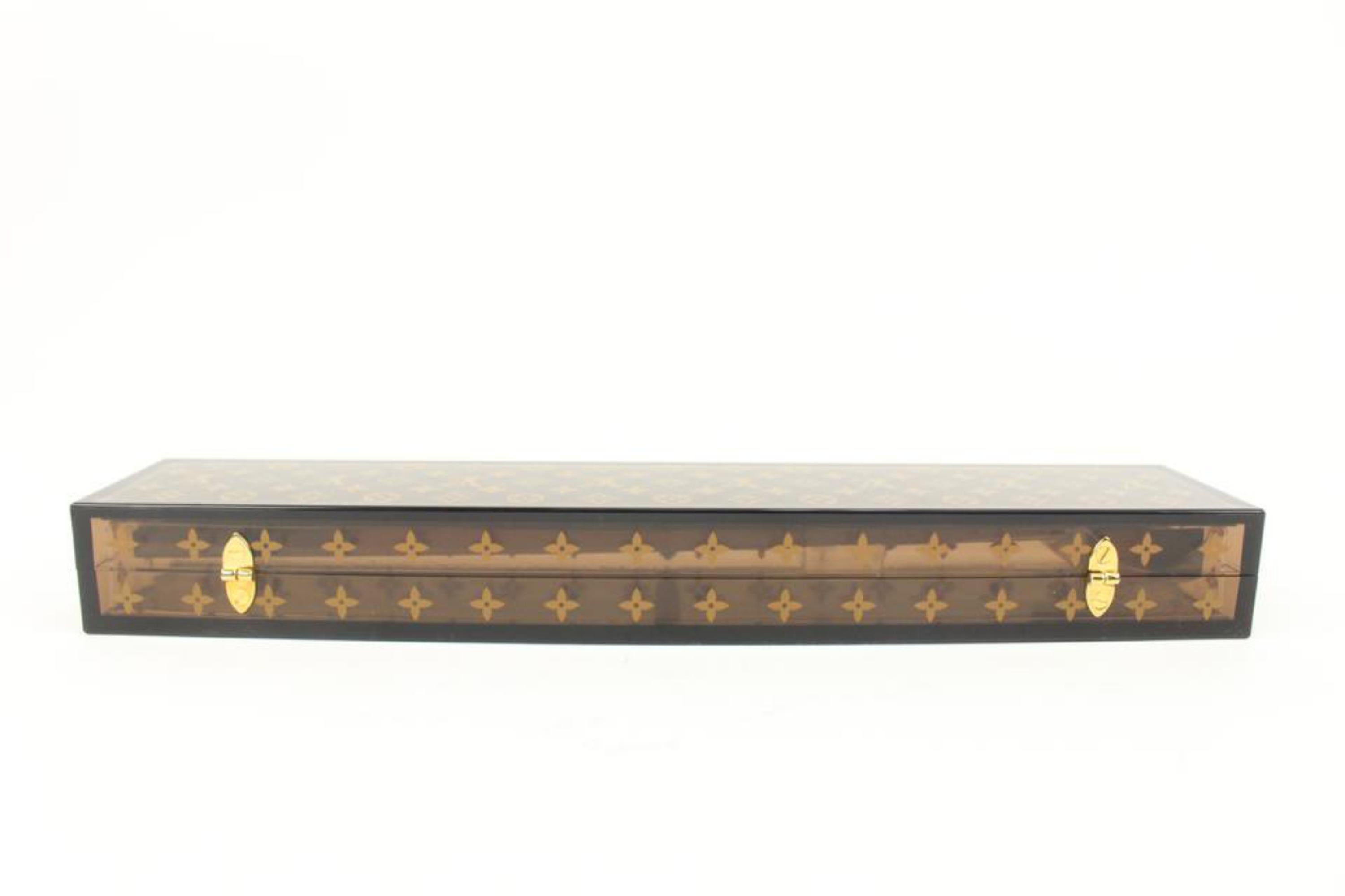 Black Louis Vuitton Limited Edition Monogram Chopsticks with Scott Box 30lk37s