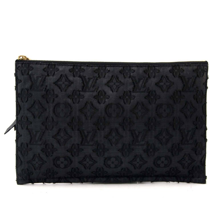 Louis Vuitton Limited Edition Monogram Fabric Clutch Pochette at