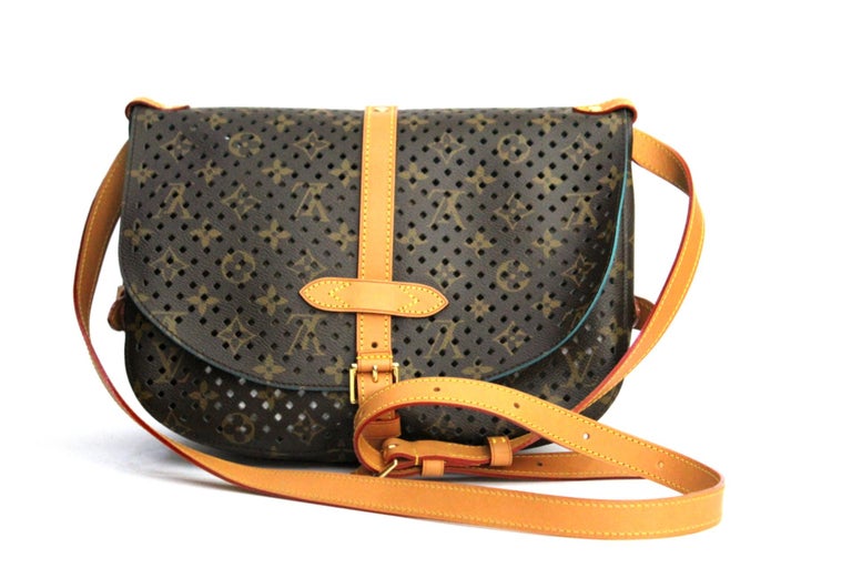 Louis Vuitton 2011 pre-owned perforated monogram Saumur Flore
