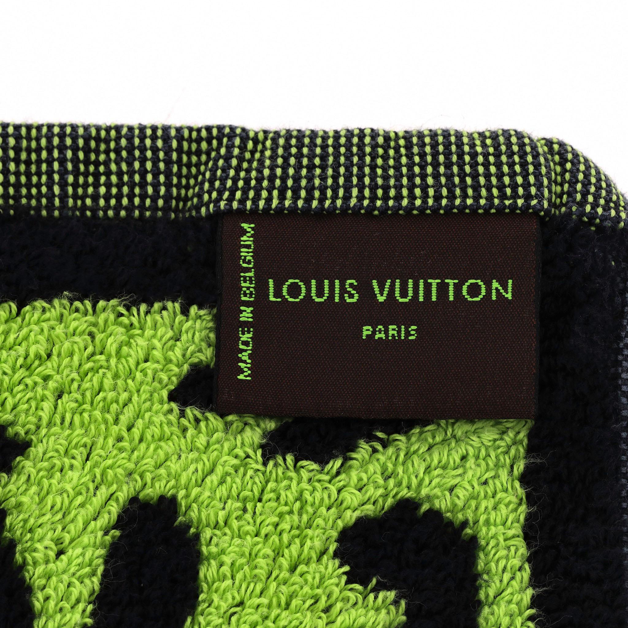 Black Louis Vuitton Limited Edition Monogram Graffiti Beach Towel