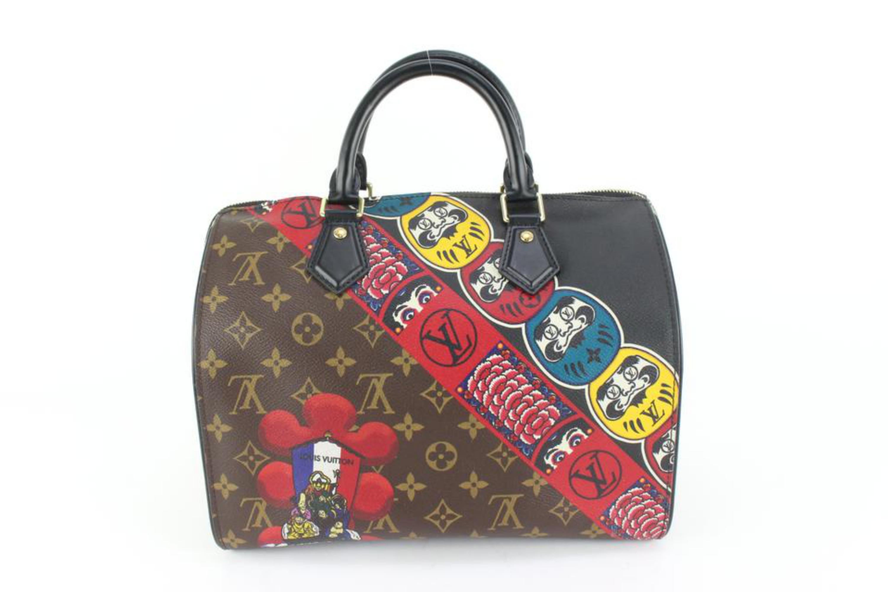 Louis Vuitton Limited Edition Monogram Kabuki Speedy 30 Bag 47lk518s In Excellent Condition In Dix hills, NY