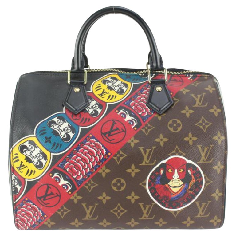 Louis Vuitton Speedy Handbag Limited Edition Kabuki Monogram Canvas 30  Brown 444712