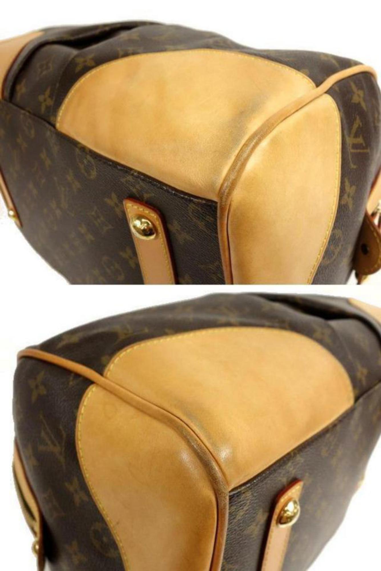Louis Vuitton Limited Edition Monogram Stephen Bandouliere 231198 Brown Coated C For Sale 5