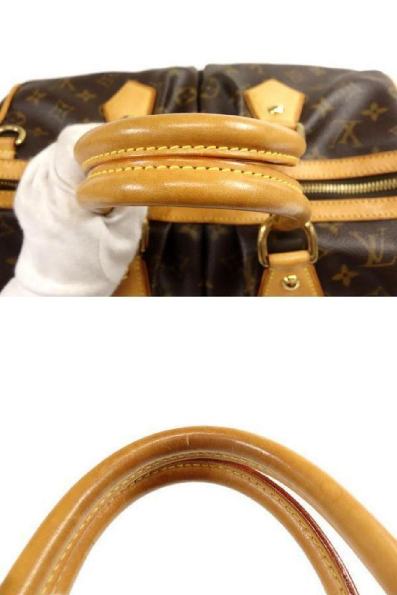 Louis Vuitton Limited Edition Monogram Stephen Bandouliere 231198 Brown Coated C For Sale 1