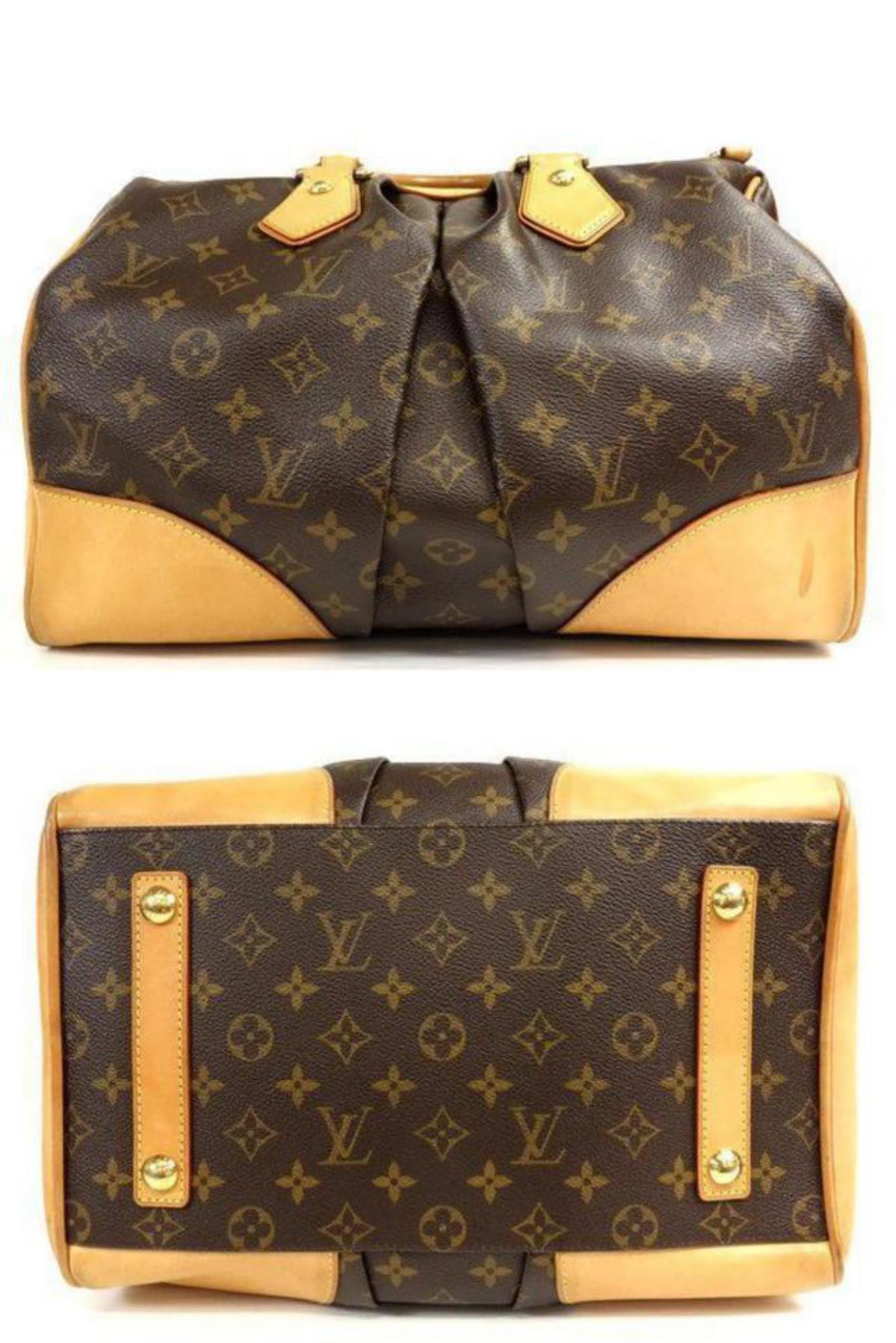 Louis Vuitton Limited Edition Monogram Stephen Bandouliere 231198 Brown Coated C For Sale 4