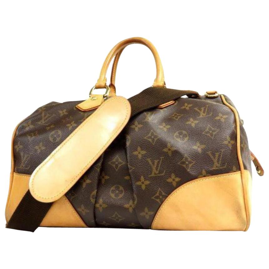 Louis Vuitton Limited Edition Monogram Stephen Bandouliere 231198 Brown Coated C For Sale