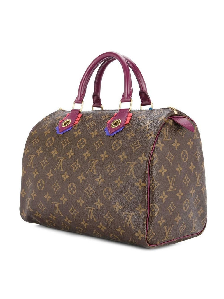 Louis Vuitton Limited Edition Monogram Top Handle Satchel Bag With Lock