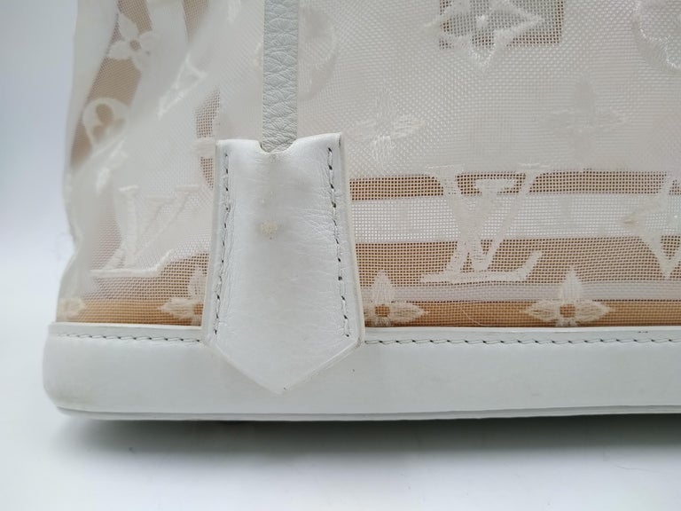 Authenticated Used LOUIS VUITTON Louis Vuitton Transparency Lockit East West  M40699 FO0172 Spring Summer 2012 Collection Monogram Handbag White Ladies 