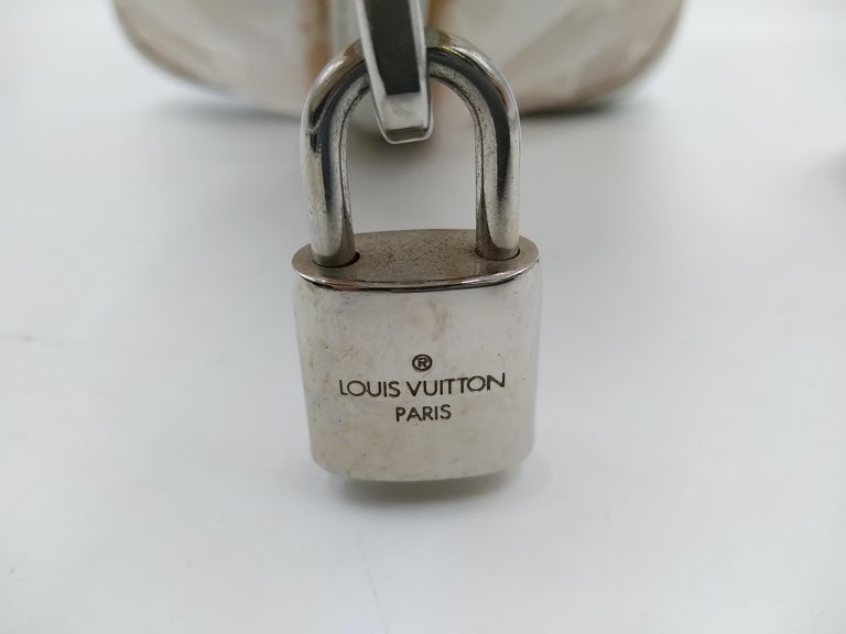 LOUIS VUITTON Monogram Transparence Lockit East-West White 1217051