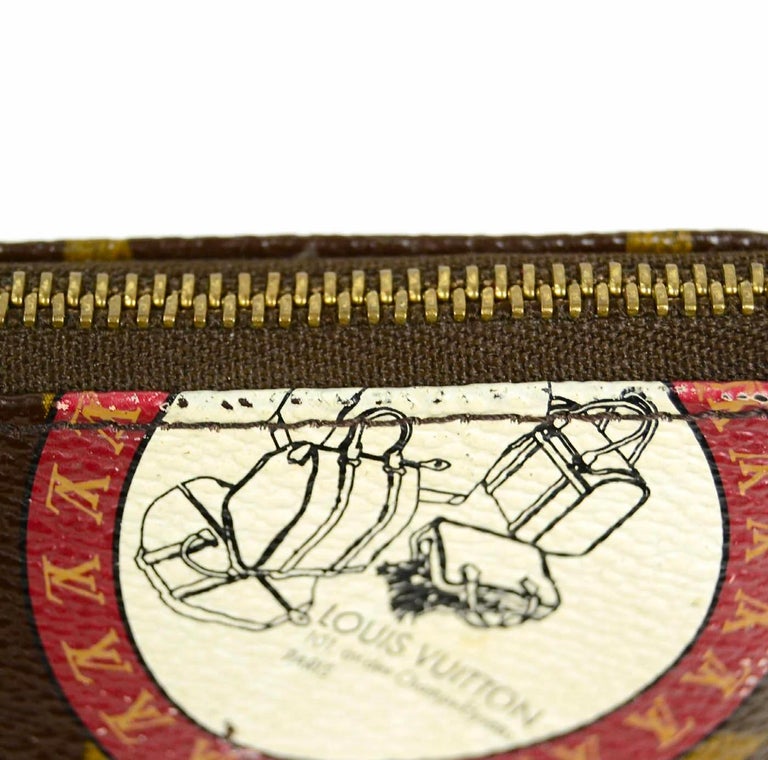 Louis Vuitton Limited Edition Monogram Trunks & Bags Mini Pochette Accessories For Sale 2